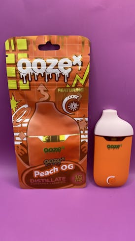 OOZE 1g DISPOSABLE DISTILLATE VAPE - PEACH OG - INDICA