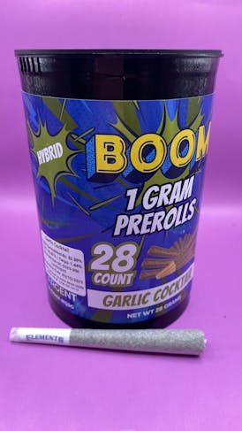 BOOM - 28 1g PRE ROLLS - GARLIC COCKTAIL - HYBRID