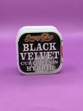 SOONER GLUE 1G CURED RESIN - BLACK VELVET - HYBRID