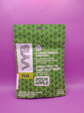 VYB Nano Fruit Chews- 250mg - PEAK - Sour Apple
