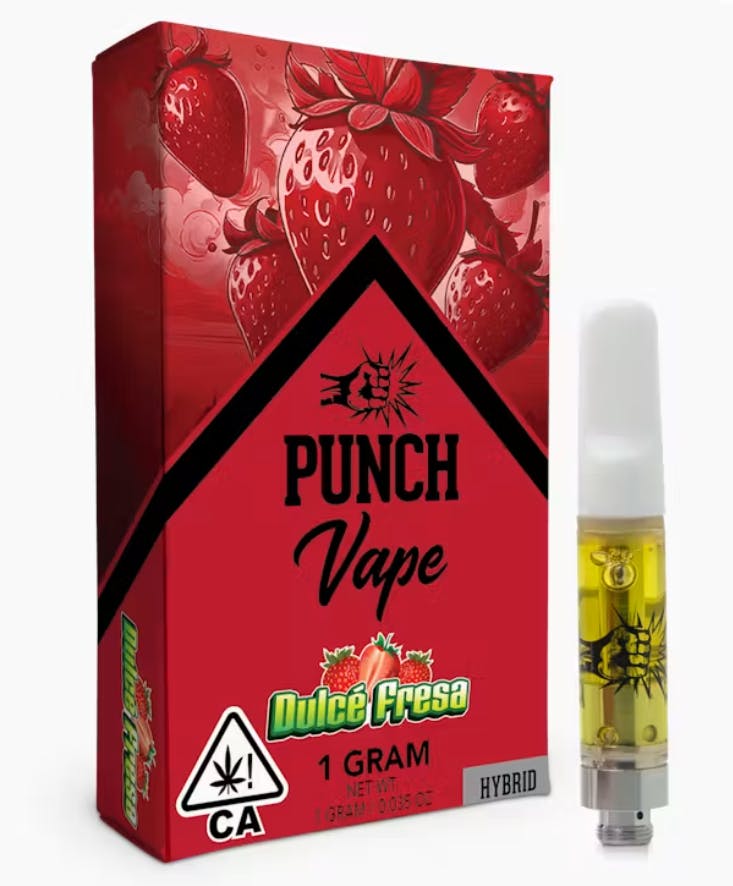 Punch | Strawberry Cough | Hybrid | 510 Distillate Vape Cart | 1g