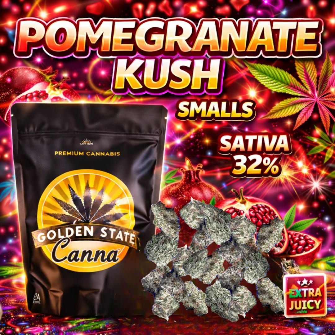 14G Pomegranate Kush Smalls (Sativa) 32%