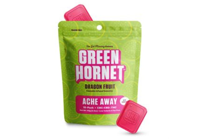 Dragon Fruit Ache Away 1:1:1 Gummies | Gummies | 10pk | 10mg/ea by Green Hornet