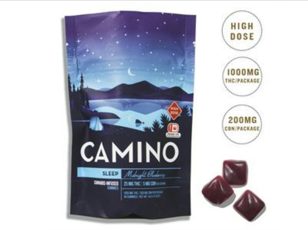 Camino Midnight Blueberry "Sleep" High Dose Gummies