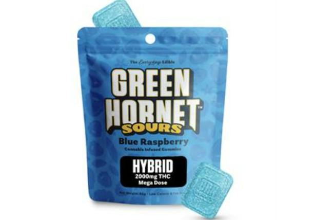 Sour Blue Raspberry Gummies | 2000mg/ea by Green Hornet