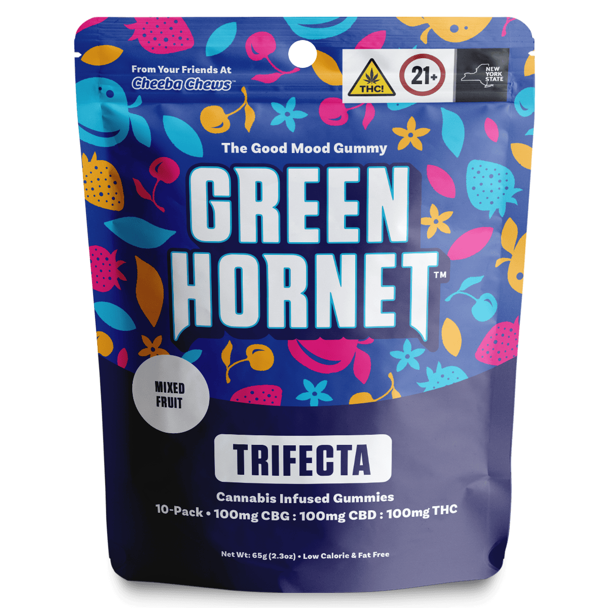 Trifecta Mixed Fruit Gummies | 10pk | 10mg/ea by Green Hornet