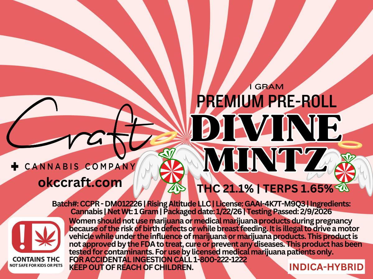 In-House Craft Pre-Roll 1G- Divine Mintz