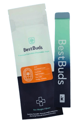 BESTBUDS- PEACHES & CREAM DISPOSABLE DISTILLATE CART 1G