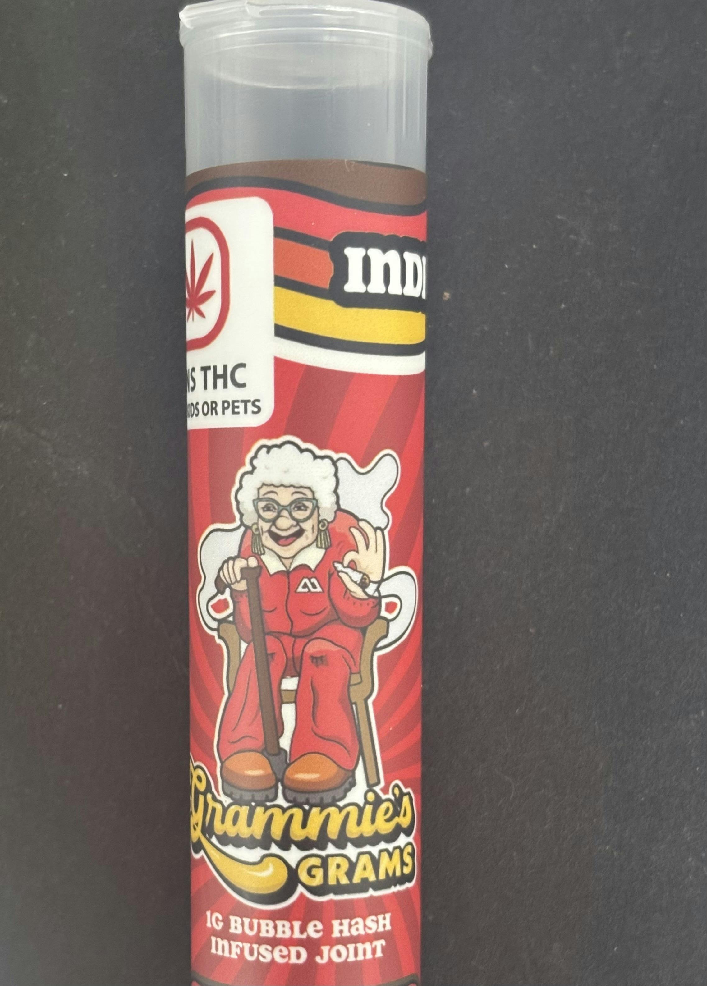 Grammies - PRE-ROLL (BUBBLE HASH INFUSED) - Papaya Splash - 1g