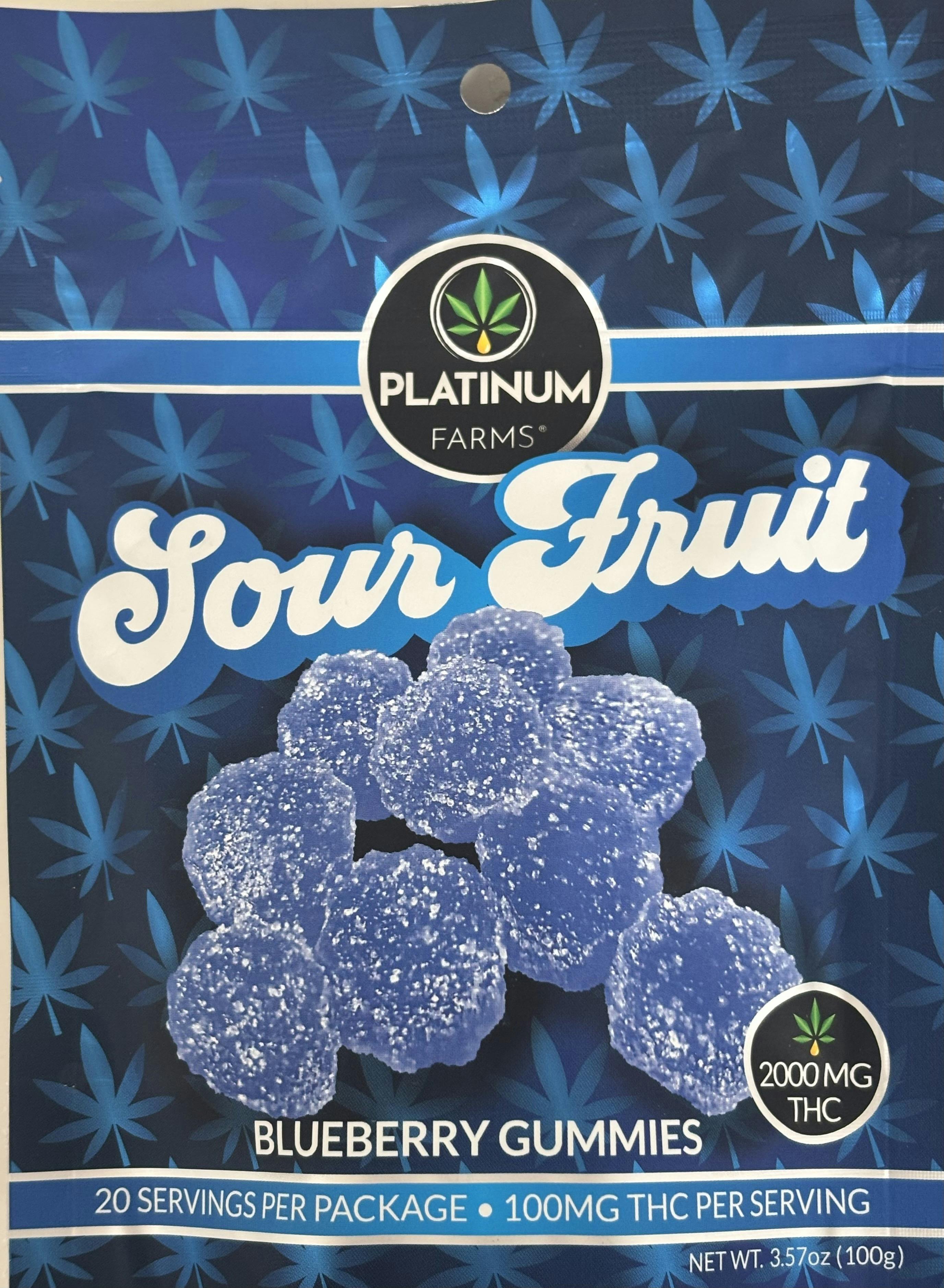 Sour Fruit Gummies - Blueberry 2000mg