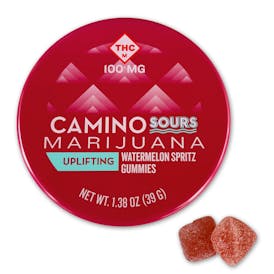 Camino Sours by KIVA - Uplifting Watermelon Spritz Gummies (10pk) - 100mg