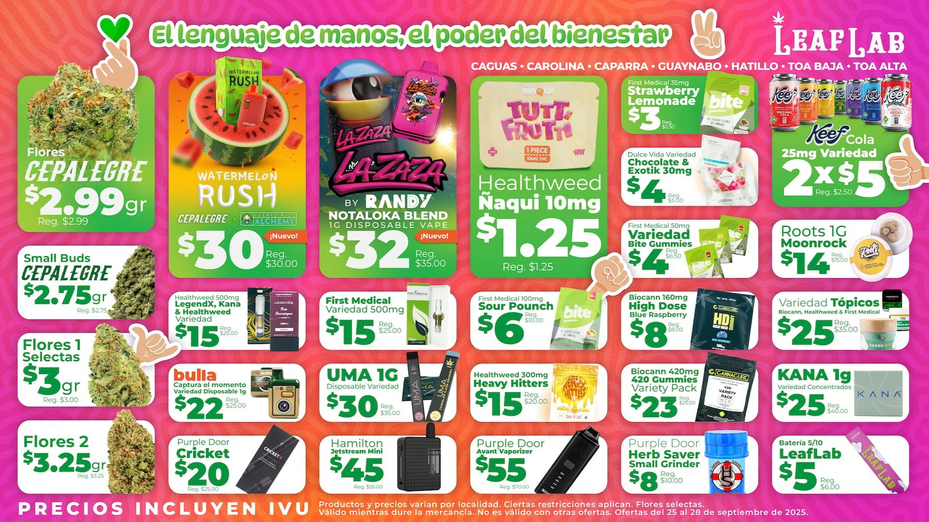 🟢LEAF LAB OFERTAS🟢 at Leaf Lab - Toa Alta | Weedmaps