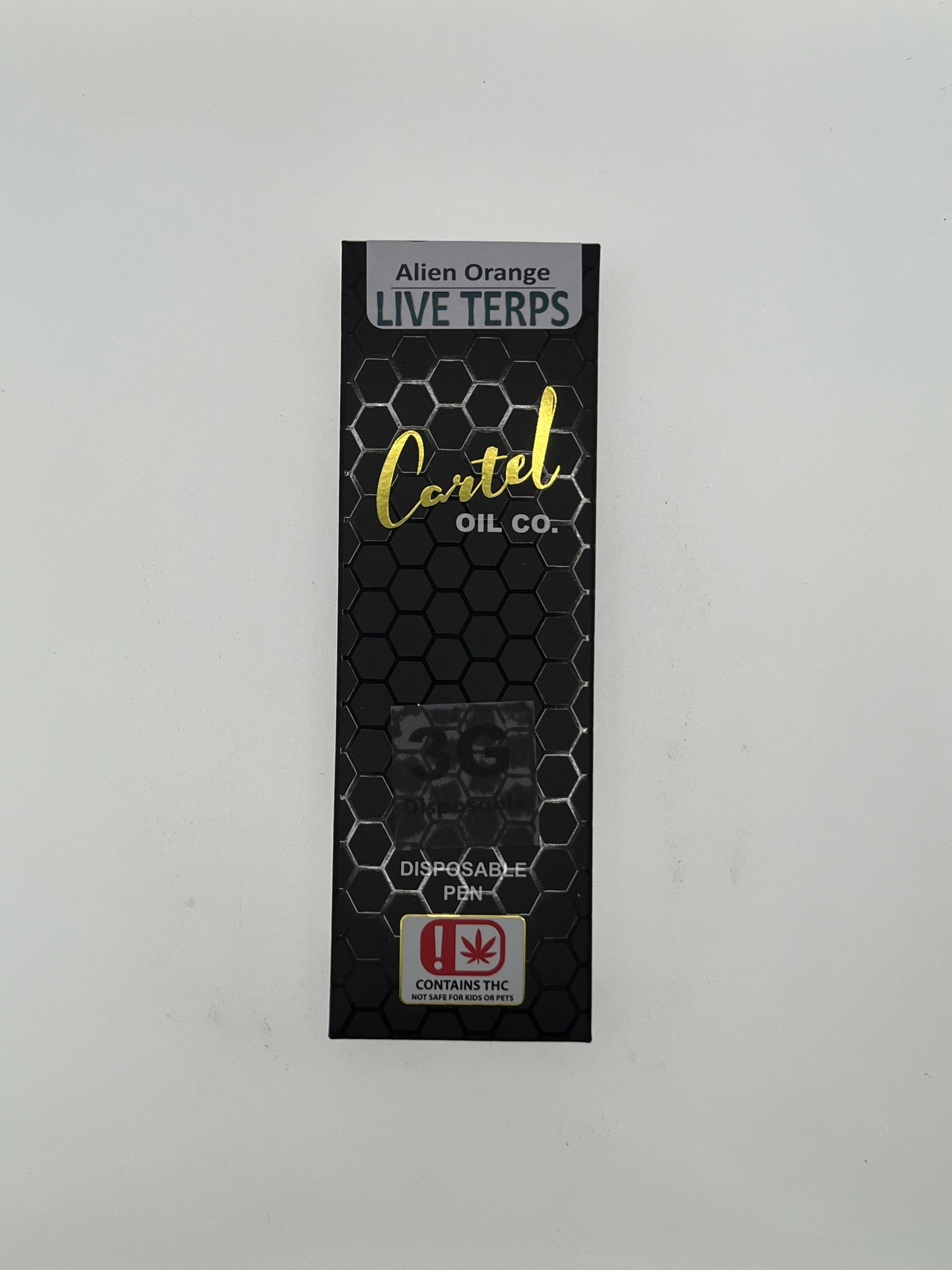 Cartel Oil Co | Alien Orange | Live Terp Disposable | 3g