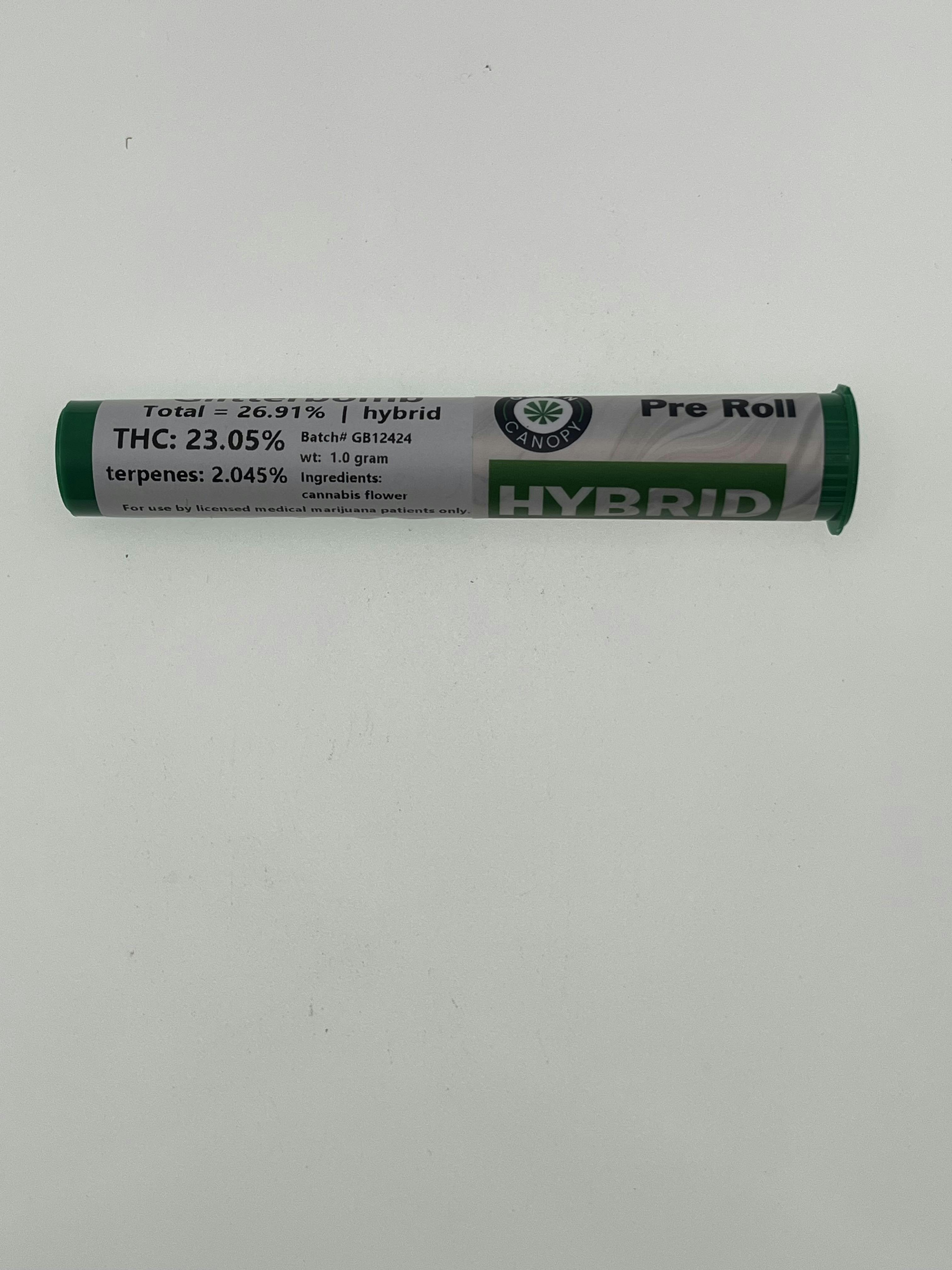 Green Canopy 1g Pre Roll (Glitter Bomb)