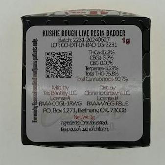 Cartel Oil Co | Kushie Dough | Live Resin Badder | 1g