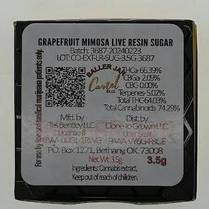 Cartel Oil Co | Grapefruit Mimosa | Live Resin Badder | 3.5g