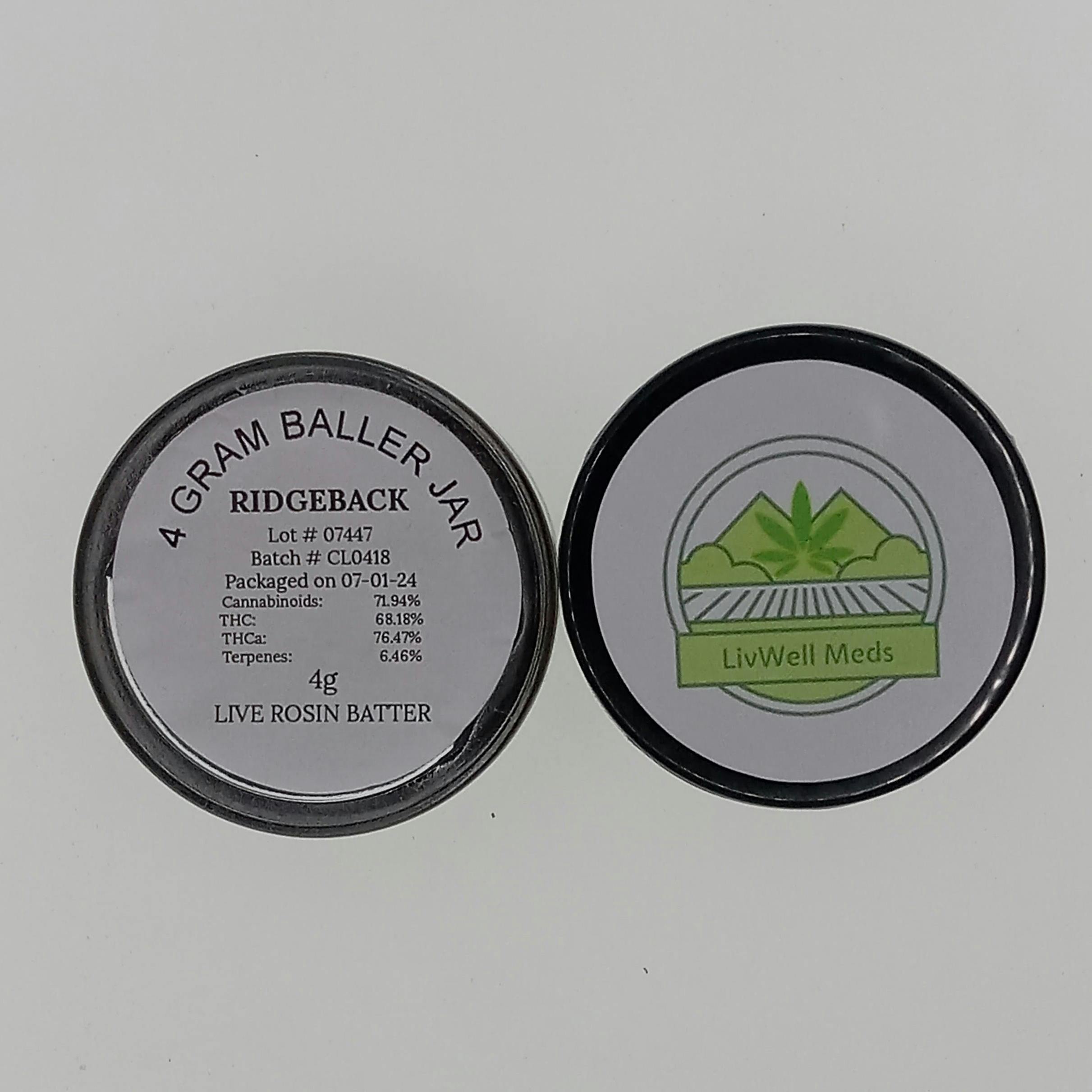 Ridgeback 4g Live Rosin (Cicada)