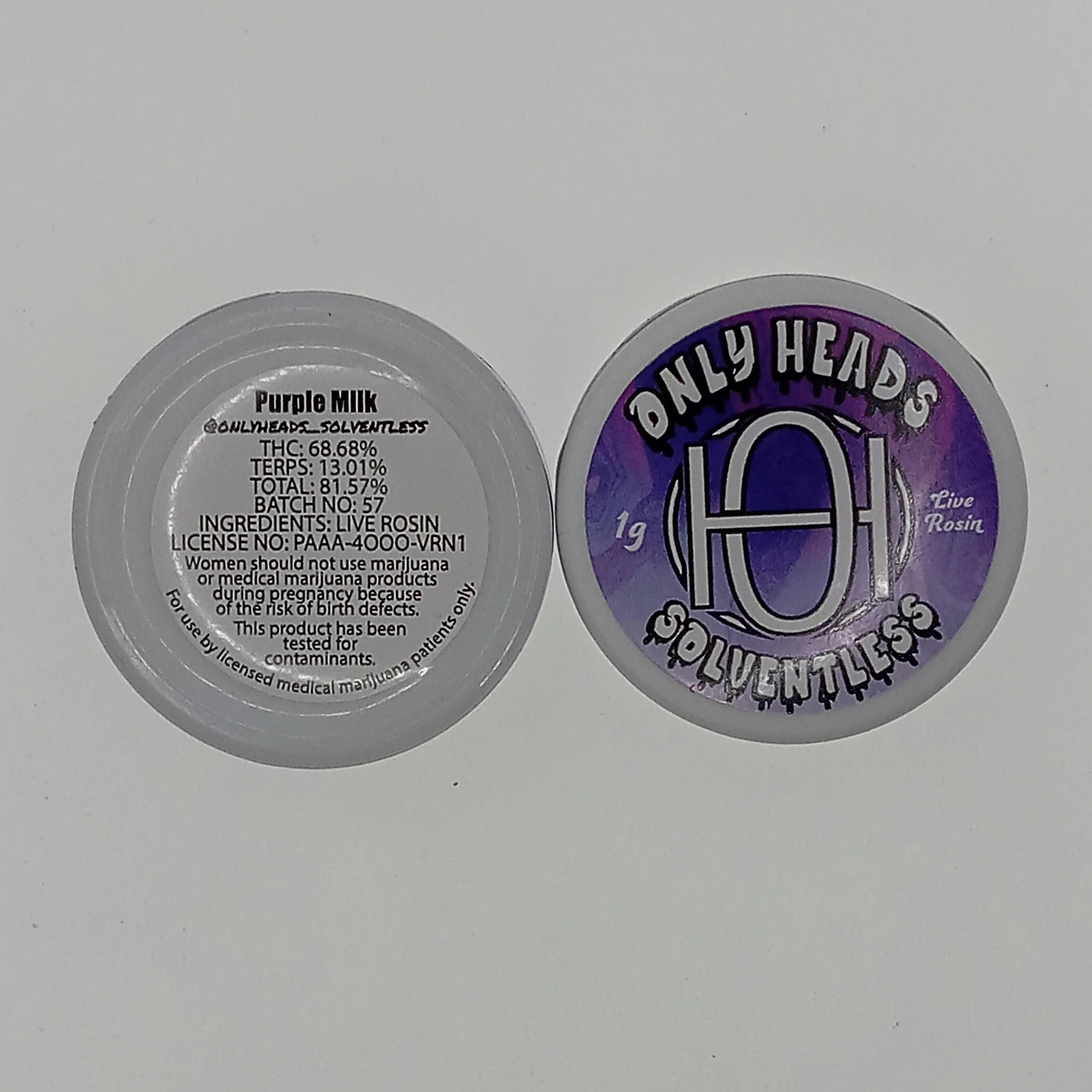 Purple Milk | Solventless | Rosin | 1g