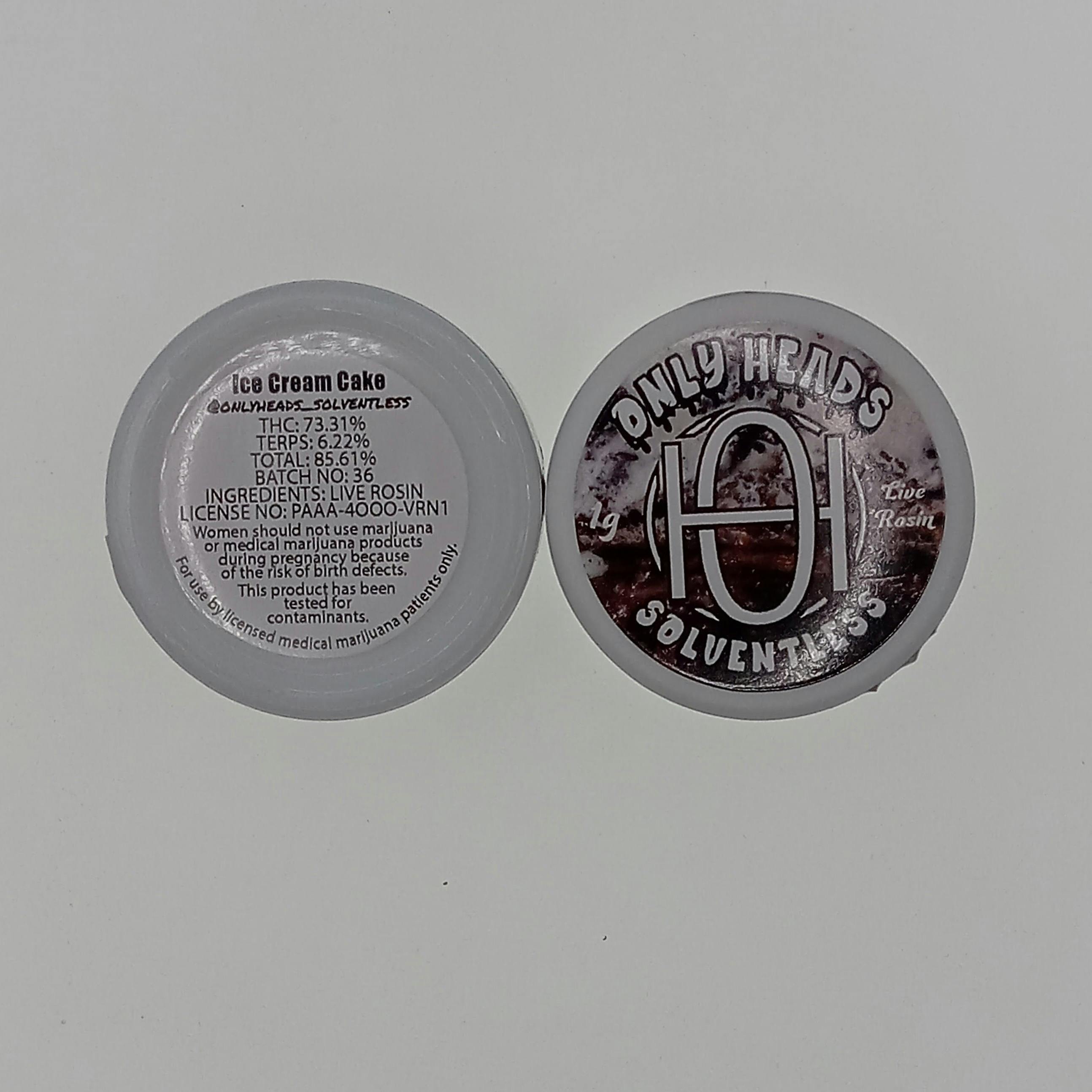 Ice Cream Cake Live Rosin 1g (Only Heads)