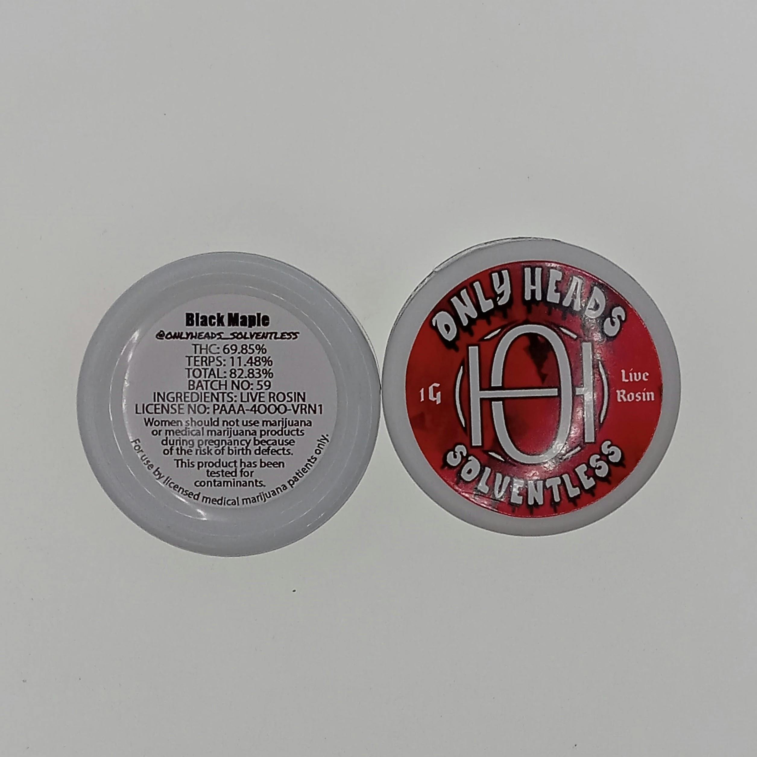Black Maple | Solventless | Rosin | 1g