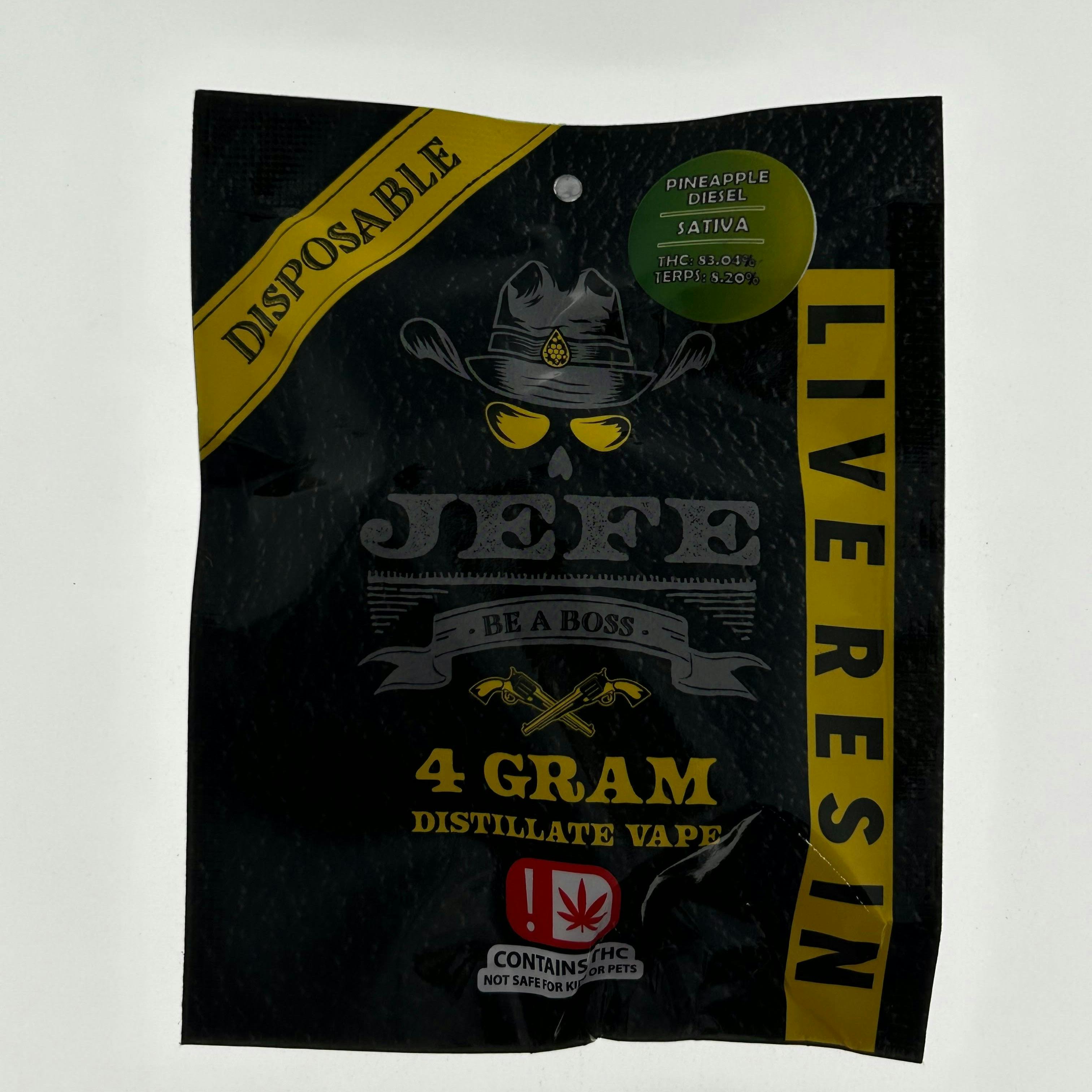 JEFE Pineapple Express - Live Resin - 4 Gram All in One Disposable (Sativa)