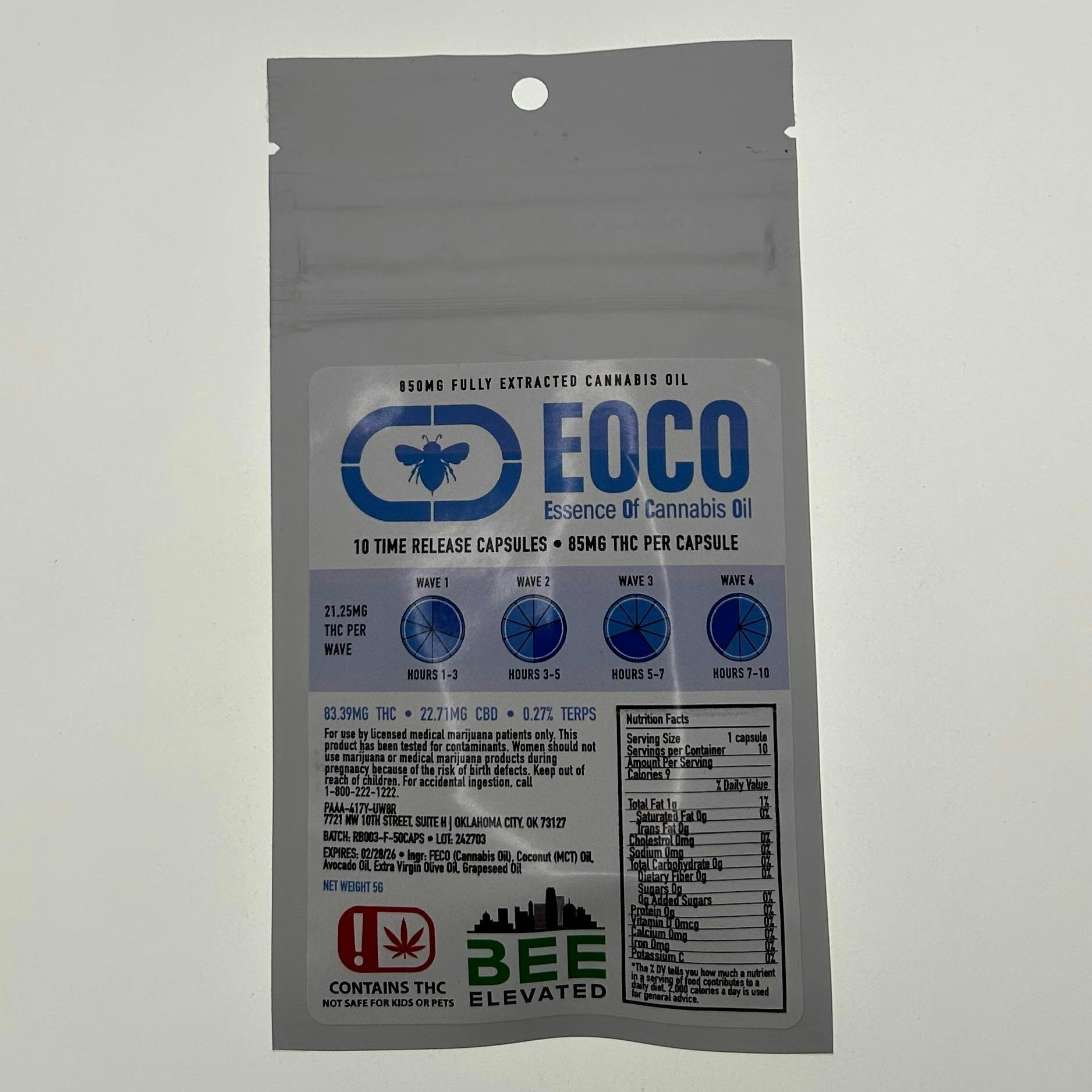 Bee Elevated | EOCO Capsules | 85mg/ea | 10pk