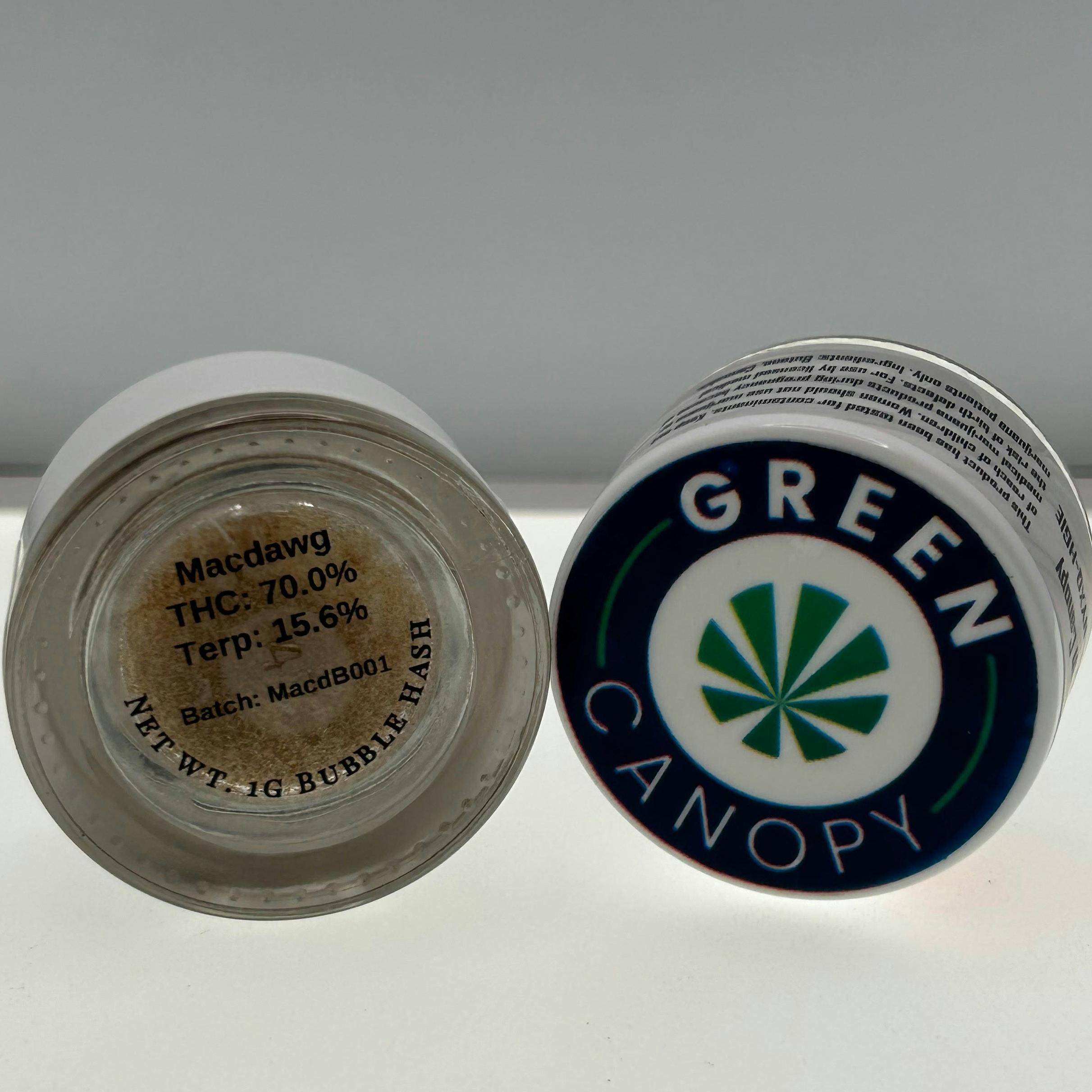 Mac Dawg 1g Bubble Hash (Green Canopy)