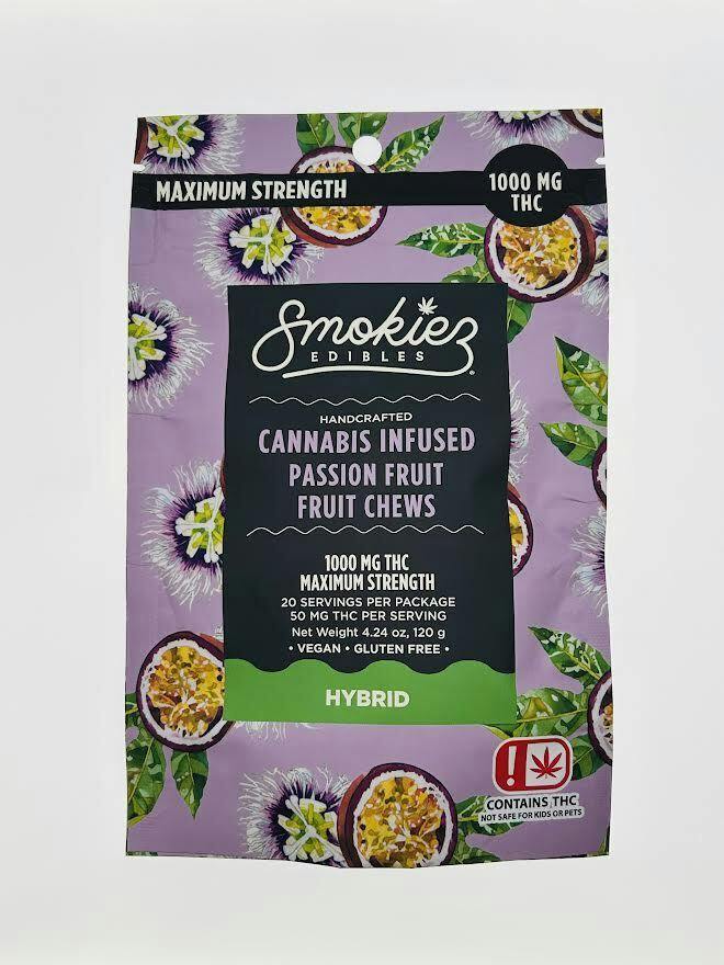 Passionfruit Gummies | 1000mg | 20ct | 50mg/ea by Smokiez Edibles