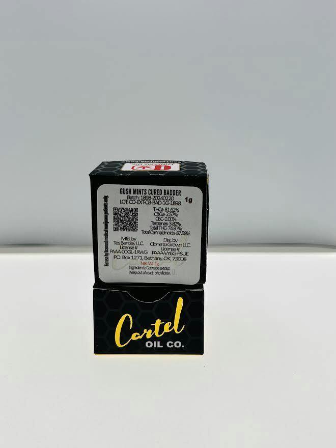 Cartel Oil Co | Gush Mints | Live Resin Badder | 1g