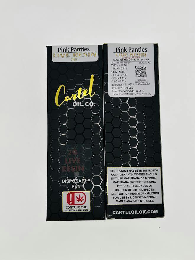 Cartel Oil Co | Pink Panties | Live Resin Disposable | 2g