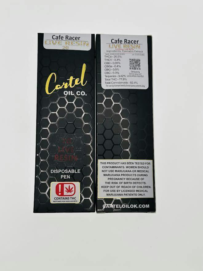 Cartel Oil Co | Cafe Racer | Live Resin Disposable | 2g