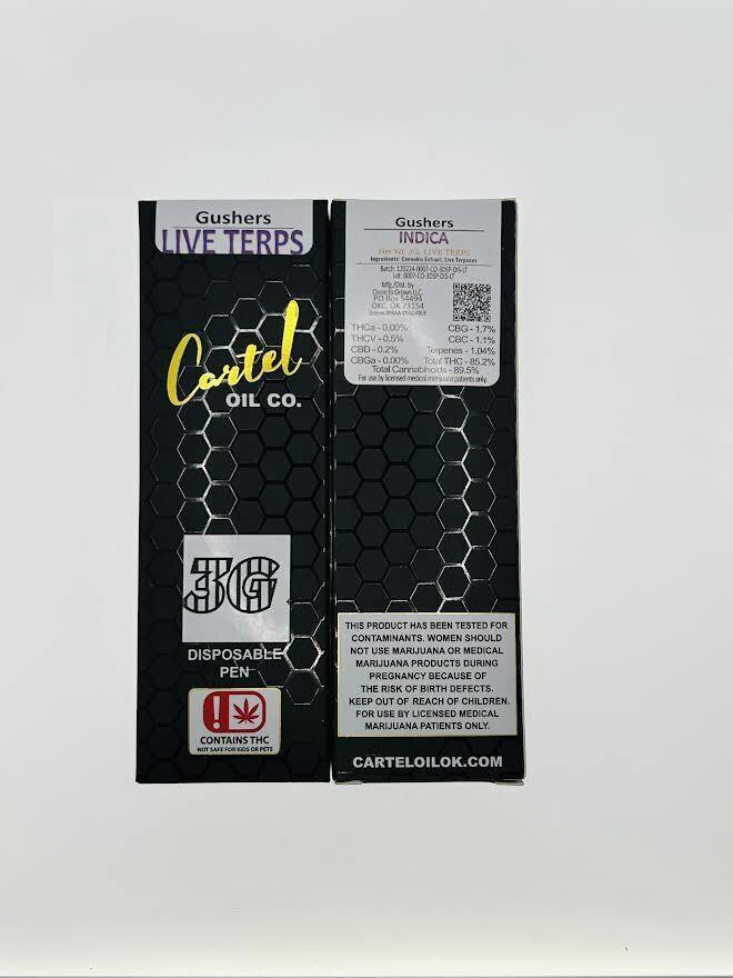 Cartel Oil Co | Gushers | Live Terp Disposable | 3g