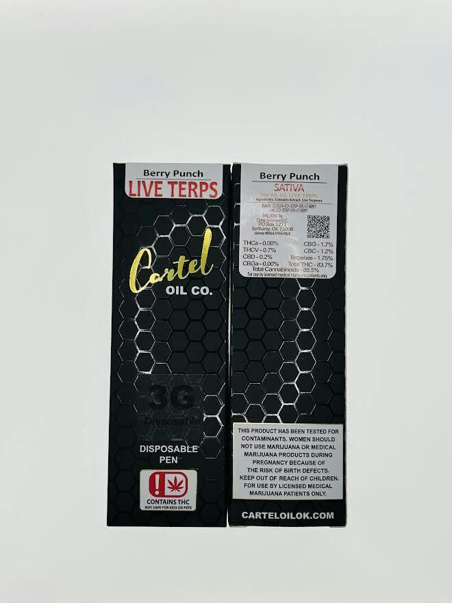 Cartel Oil Co | Berry Punch | Disposable | 3g
