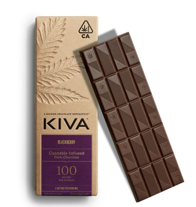 Blackberry Dark Chocolate Bar | 100mg | 20ct | 5mg/ea