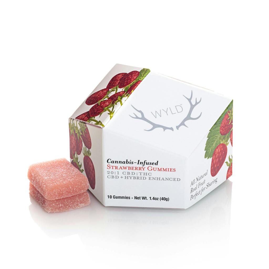 Strawberry 20:1 CBD + Hybrid Enhanced Gummies | 10mg | 10ct | 1g/ea by Wyld