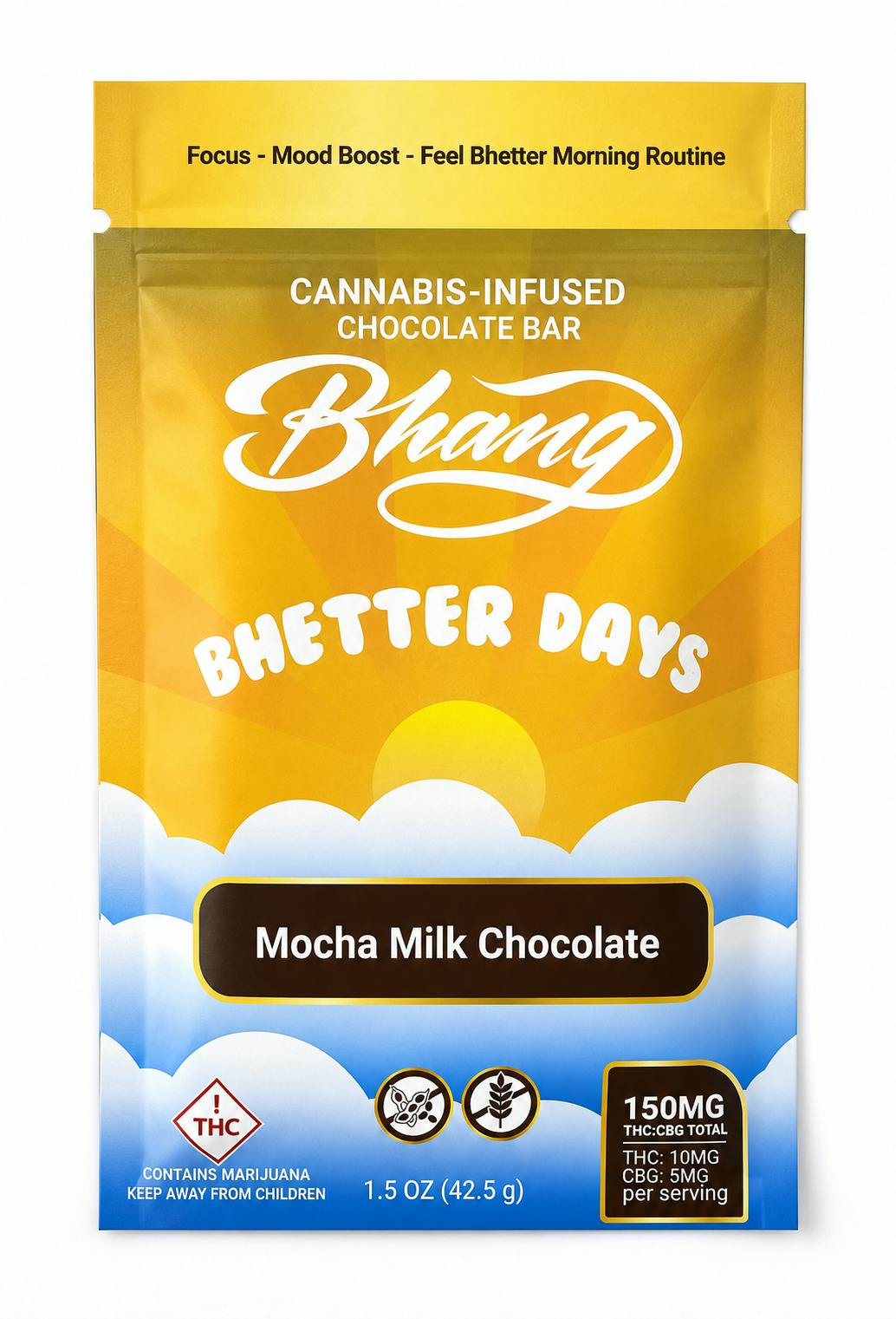 Bhang Chocolate Bar | Bhetter Days Mocha 100mgTHV:50mgCBG at Flavors Dispensary Deming