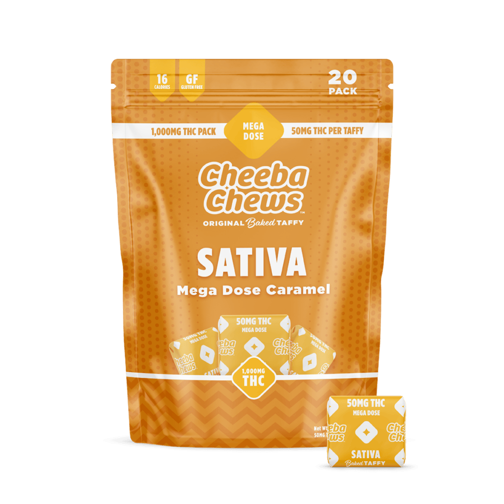 Cheeba Chews | Caramel Taffy Chews | 1000mg | 20ct | 50mg/ea by Cheeba Chews