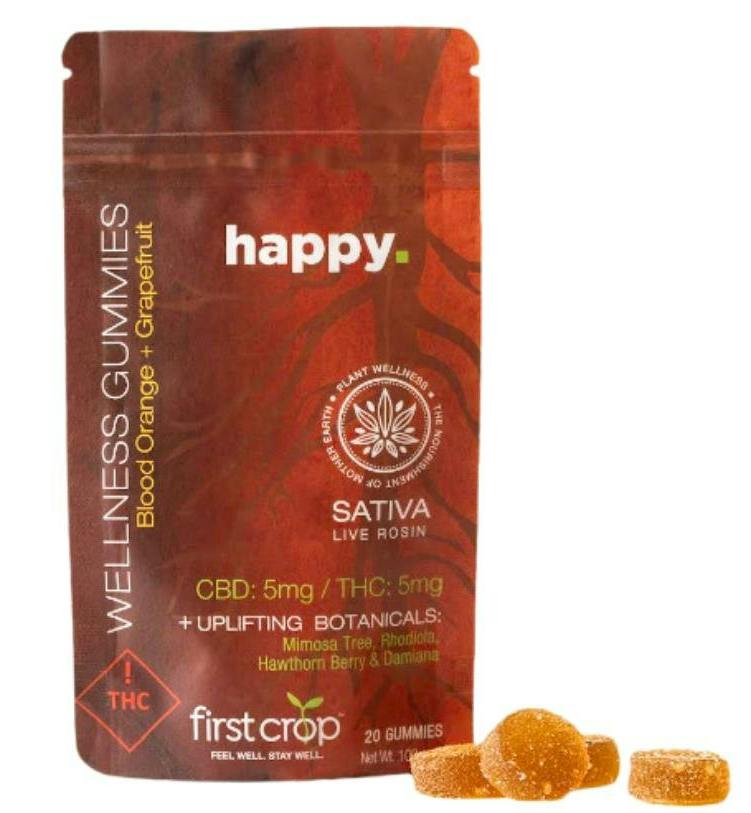 Happy Blood Orange Gummies | Gummies | 20pk | 5mg/ea at HCC Herrera Cannabis Co.