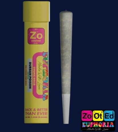 Euphoria Cosmic Rolls | Durban Poison | Infused Joint | 1.25g