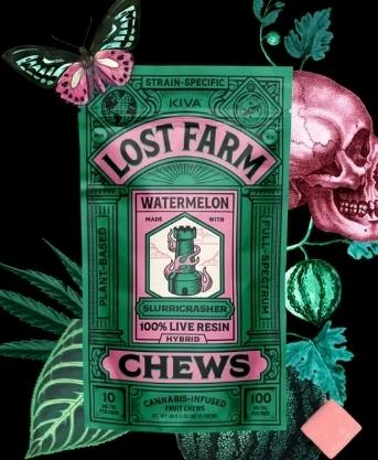 Lost Farm | Chews | Watermelon | 200mg | Live Rosin Chews