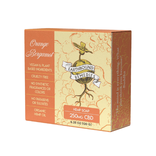 Orange Bergamot 250mg CBD Soap by Earthbound Remedies