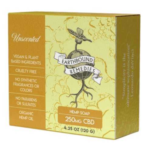 Unscented 250mg CBD Soap by Earthbound Remedies