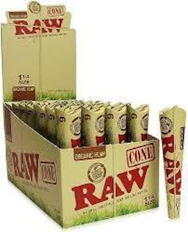 Raw Cones- Organic Hemp (6 Per Pack)