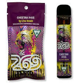 269 Cannabis - Cheetah Piss 1 G Live Resin Disposable