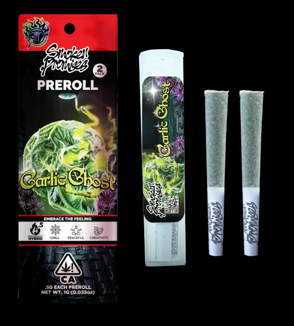 Smoken Promises | Garlic Ghost | Mini Joints | 0.5g each | 2pk