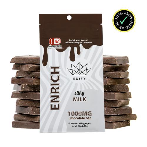1000mg THC Milk Chocolate Chocolate Bar