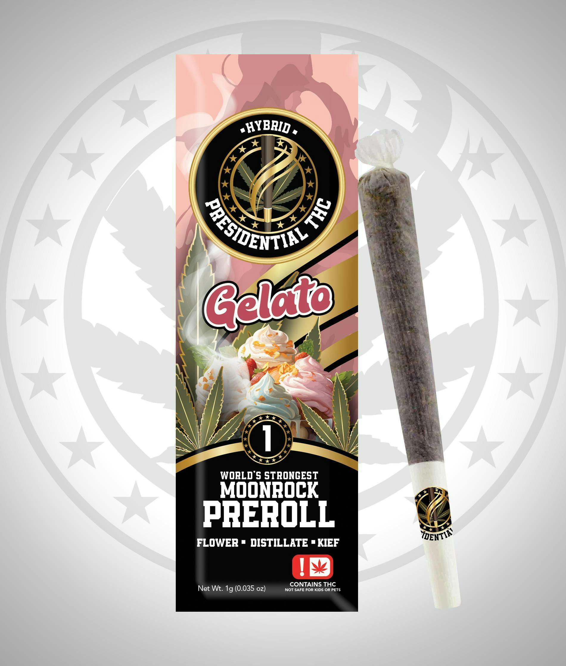 Gelato | Moon Rock Preroll Infused Joint | 1g