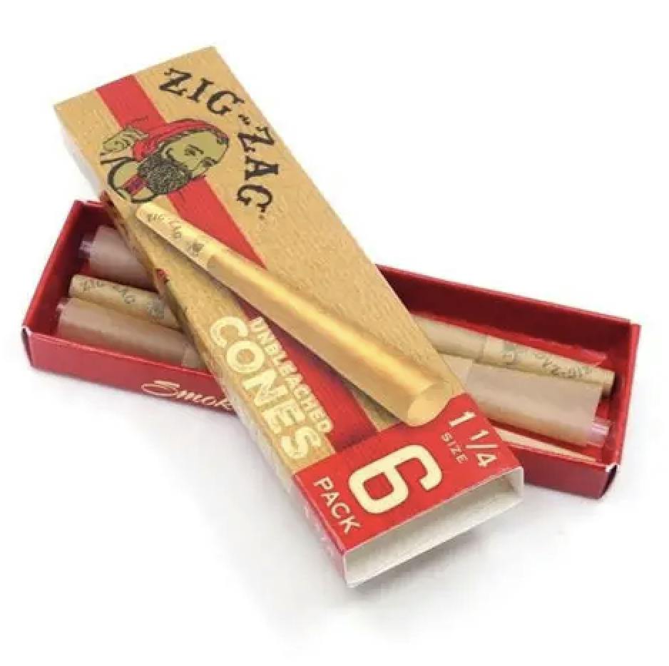 Cones - 6 pack of 1-1/4" unbleached cones