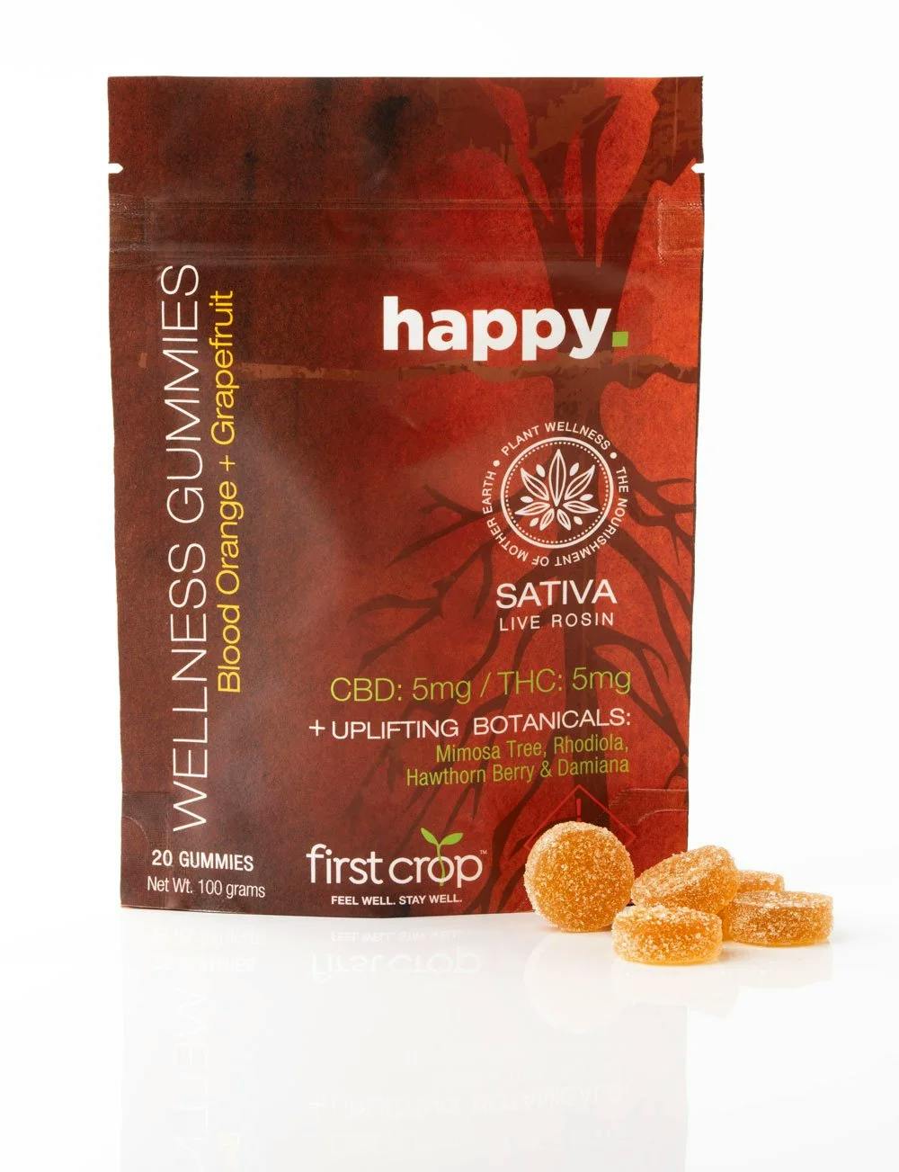 First Crop | Happy | Gummies | Gummies | 20pk | 5mg/ea