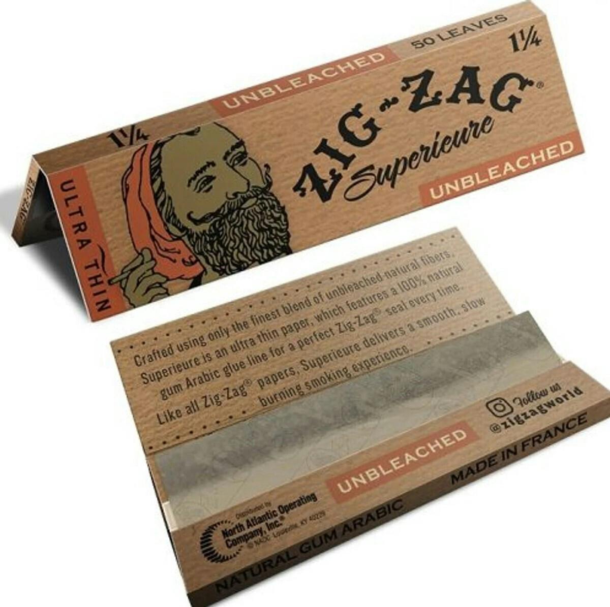 Zig Zag 1-1/4 unbleached pack of rolling papers